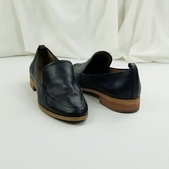 Susina Size 7 Womens Black Leather Slip on Pointed Toe Block Heel Casual Loafers - Picture 12 of 12